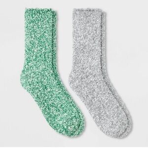 NWT Auden Target 2 Pack Cozy Crew Socks Size 4-10